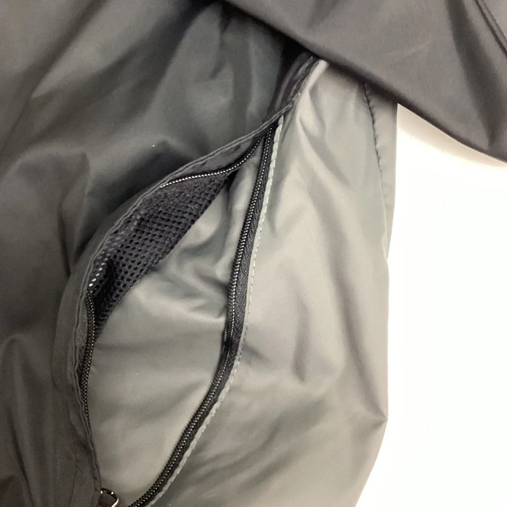Columbia Mens Grey Black Full Zip Hooded Windbreaker Jacket Large RM2015 1442361
